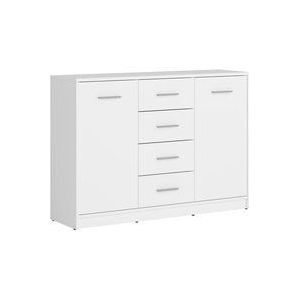 Buffet Ewen mit 4 Schubladen und 2 Türen, Weiß, 118cm