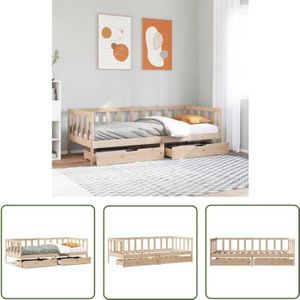 VidaXL Tagesbett mit Schubladen 80x200 cm Massivholz Kiefer