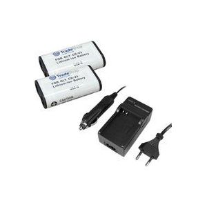 Set-angebot: 2x Li-Ion Kamera Akku + Ladegerät mit Kfz Adapter für Epson 2100z 3000z 3100z 700 750z 800 850z 900z