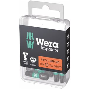 Wera - Impaktor Bit für Torx, 1/4 Zoll c 6,3 Set, Torx-Profil: TX30 10 Stk