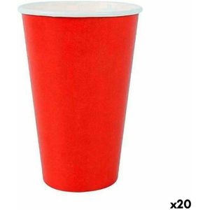 Set of Becher algon Einwegkarton rot 10 Stück 350 ml (20 Stück)