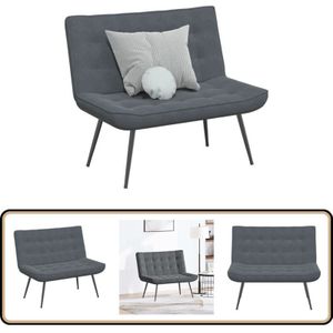 Vidaxl - Sitzbank Dunkelgrau 110x74x84 cm Samt