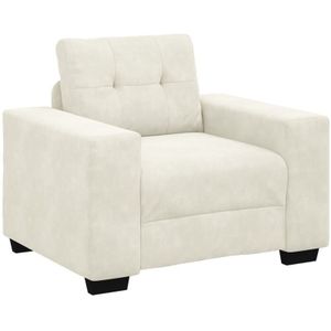 Vidaxl - 3-teiliges Sofaset mit Kissen Creme Samt