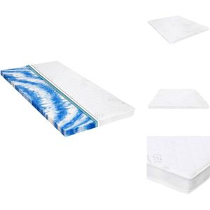 Vidaxl - Matratzenauflagen - Living Matratzenauflage 160 x 200 cm Gelschaum 7 cm - Weiß