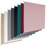 Plissee Klemmfix ohne Bohren 55x200 cm Bordeaux Blickdicht Sonnen- und Sichtschutz Faltrollo Jalousie mit Klemmträger für Fenster & Tür EasyFix