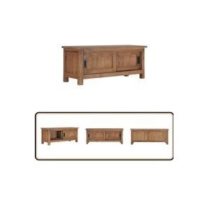Vidaxl - TV-Schrank 90×30×35 cm Massivholz Teak - Teakholzmöbel - Sideboard - Fernsehtisch - Wohnzimmerschrank - Rustikal