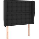 Kopfteil mit Ohren Schwarz 103x23x118/128 cm Kunstleder vidaXL