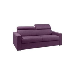 Vente-unique - Schlafsofa 4-Sitzer - Liegefläche: 160 cm - Matratzenhöhe: 14 cm mit Memory Schaum - Stoff - Violett - vizir