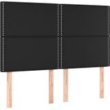 Kopfteile 4 Stk. Schwarz 72x5x78/88 cm Kunstleder Vidaxl