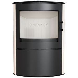 Kratki - Kaminofen koza ab S/2 mit Kachelverkleidung Kamin Ofen 10 kW Creme