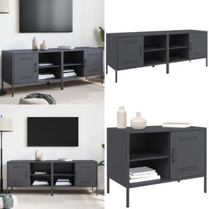 Vidaxl - TV-Schränke 2 Stk. Anthrazit 68x39x50,5 cm Stahl - Industrielles Design - tv Schrank - Fernsehtisch - Regal - Aufbewahrung - Home & Living
