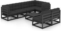 Vidaxl - 8-tlg. Garten-Lounge-Set mit Kissen Massivholz Kiefer