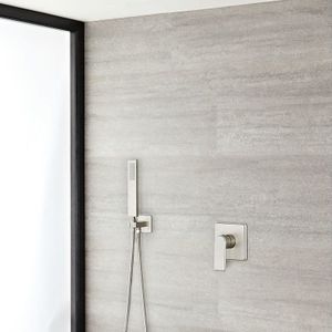 Milano - Hudson Reed Harting - Einhebel-Duscharmatur mit eckiger Handbrause - Gebürstetes Nickel
