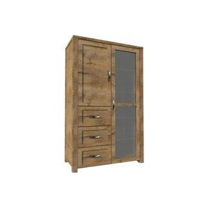 Konsimo - rabo Vitrinenschrank, Braun