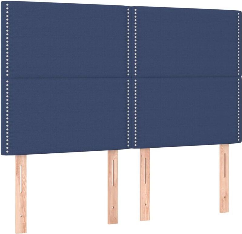 Kopfteile 4 Stk. Blau 72x5x78/88 cm Stoff Vidaxl