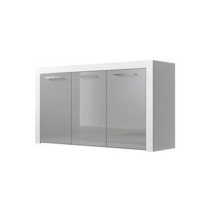 Muebles Bonitos - Sideboard mit led Küchenschrank Kommode Wohnzimmerschrank 3 Türen Aufbewarungsschrank Buffet Esszimmer 144x80x42cm Modell Nelia