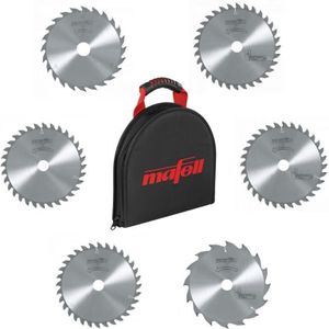 Sägeblatttasche TZ-SBT250 095260 + 6x HM-Sägeblätter 185 x 20 mm wz - Mafell