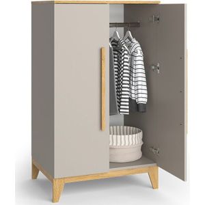 Kinderkleiderschrank Malia, Cashmere-Eiche, 70 x 120 cm Vitalispa