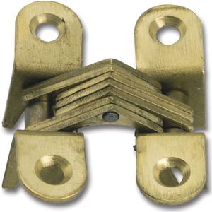 Vici Einbohr-Scharnier, 37,5x12,2 mm, OW 180°, Messing blank