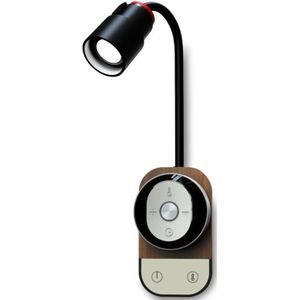 Tonchean - Schwarze Nachttisch-Wandlampe, Leselampe, Nachttisch-Wandlampe zum Lesen, Moderne flexible Schwanen-Leselampe led, Wand-Leselicht für