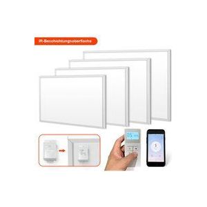 Infrarotheizung mit Thermostat 980Watt Überhitzungsschutz Elektroheizung Wandheizung aus Alu Rahmen (15-16㎡) - Tolletour