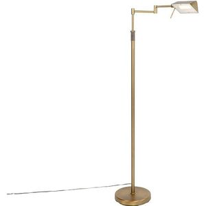 Qazqa - Design Stehleuchte Bronze inkl. led mit Touch Dimmer - Notia