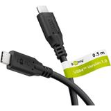 Goobay - USB-C™-Kabel, USB4™, 240 w, 20 Gbit/s, Power Delivery, 0,5 m, USB-C™-Stecker USB-C™-Stecker. Kabellänge 0.5 m