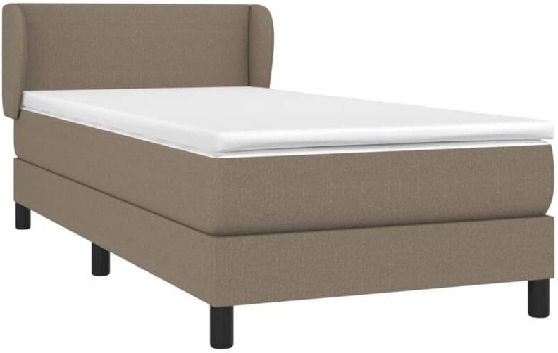 Vidaxl - Boxspringbett mit Matratze Taupe 80x200 cm Stoff