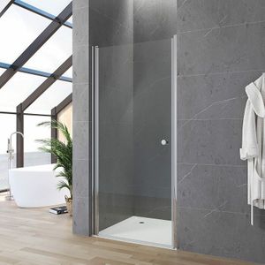 Aquabatos - Duschabtrennung Nischentür Duschtür Pendeltür Schwingtür Drehtür Glastür Breite 100 cm Höhe 187 cm Wandausgleich 15 mm & 10 mm Echtglas