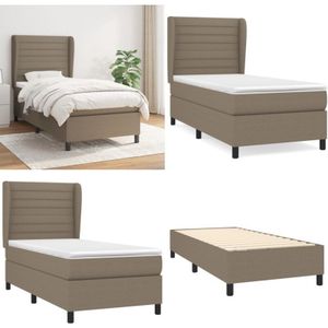 Vidaxl - Boxspringbett mit Matratze Taupe 90x200 cm Stoff - Boxspringbett - Doppelbett - Betten - Schlafräume - Wohnbereich - Home & Living