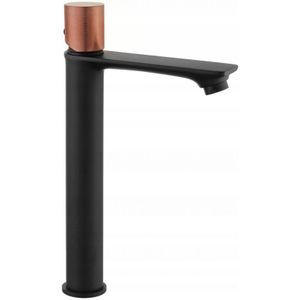 Royo One hohe Waschtischarmatur, Schwarz/Rosa Gold - 72211-76 - Mexen