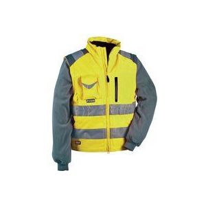 2 in 1 Warnschutzjacke mit Fleeceärmel gelb 56 - Cofra