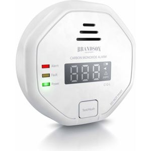 Brandson Kohlenmonoxid Melder mit LCD Display CO Alarm mit 85 dB - Batteriebetrieben