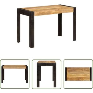 The Living Store - Esstisch 120x60x76 cm Massivholz Mango - Esstisch - Massivholzmöbel - Mangoholztisch - Küchentisch - Esszimmertisch