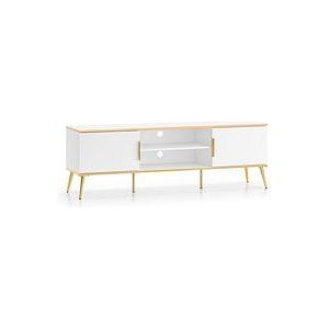 Petits-meubles - TV-Möbel Zora mit 2 Türen, Weiß, 160cm