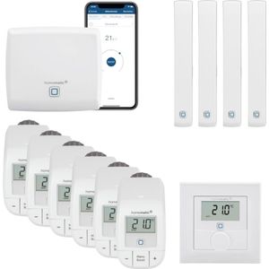 Homematic Ip - Starter Set Basic Heizungssteuerung mit Wandthermostat für 6 Heizkörper