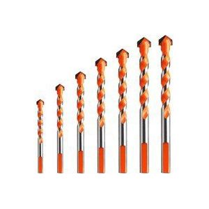 7 Stück Wolframcarbid-Steinbohrer, Multi-Material-Dreiecksbohrer, Metallbohren für Fliesen, Beton, Ziegel, Glas, Kunststoff, Marmor, Spiegel, Holz,
