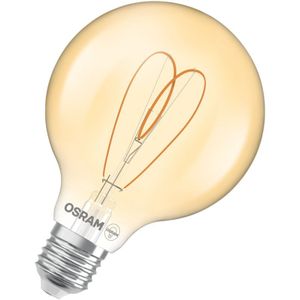 OSRAM Vintage 1906 Globe ist eine warmweiße, dimmbare LED-Lampe in klassischer Ballform mit Filament. Sie bietet 4.9 W für 470 lm, E27 Fassung,