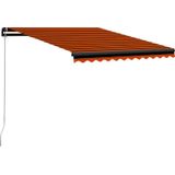 Einziehbare Markise Handbetrieben 300 x 250 cm Orange und Braun Vidaxl