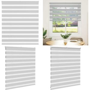 Vidaxl - Zebrarollo Hellgrau 130x100 cm Stoffbreite 125,9 cm Polyester