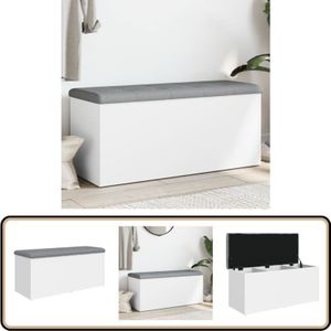 Vidaxl - Sitzbank mit Stauraum Weiß 102x42x45 cm Holzwerkstoff - Wohnzimmer Möbel - Stauraumbank - Beistelltisch - Garderobe - Kommode