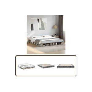 Vidaxl - Bettgestell Grau Sonoma 180x200 cm Holzwerkstoff - Holzbettfassungen - Doppelbett Gestell - Bettsystem - Boxspring Rahmen - Massivholzbette