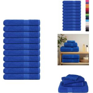 Vidaxl - Saunatücher 10 Stk. Blau 80x200 cm 360 g/m² 100% Baumwolle - Saunatuch - Saunatücher - Handtuch - Handtuch Mit Schlaufe