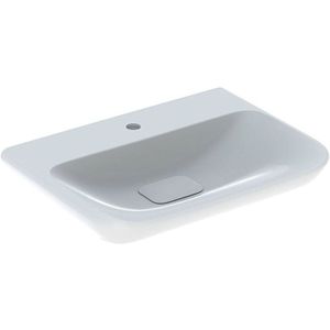 Geberit - myDay Waschtisch, Breite 65cm, Tiefe 48cm, Hahnloch mittig, ohne Überlauf, weiß/KeraTect