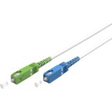 Goobay - Glasfaserkabel (ftth), Singlemode (OS2) White, (Simplex), 1 m, sc-apc (8°) Stecker sc-upc Stecker, halogenfreier Kabelmantel (lszh),