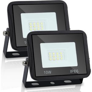 Led Fluter Flutlicht Strahler Baustrahler Außen Lampe IP65 10W 2X Warmweiß Scheinwerfer - Swanew