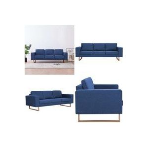 Vidaxl - 3-Sitzer-Sofa Stoff Blau - 3-Sitzer Sofa - Couch Blau - Wohnzimmermöbel - Polstersofa - Sesselgruppe - Home & Living
