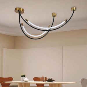 V-tac - Designer-Deckenleuchten - IP20 - Schwarz+Messing Gehäuse - 20 Watt - 2500 Lumen - 3000K