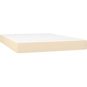 Vidaxl - Taschenfederkernmatratze Creme 140x190x20 cm Stoff