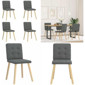 Vidaxl - Esszimmerstühle 4 Stk. Dunkelgrau Stoff